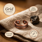 Grid Copper Ring – product image 5