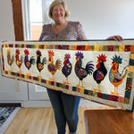 Quilted Table Runner | Rooster Parade