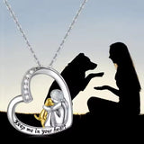 Dog Hug Pendant Necklace, view 3