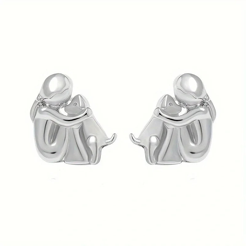 Dog Embrace Earrings, view 7