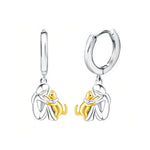 Cat Embrace Hoop Earrings, view 4