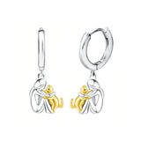 Cat Embrace Hoop Earrings, view 4