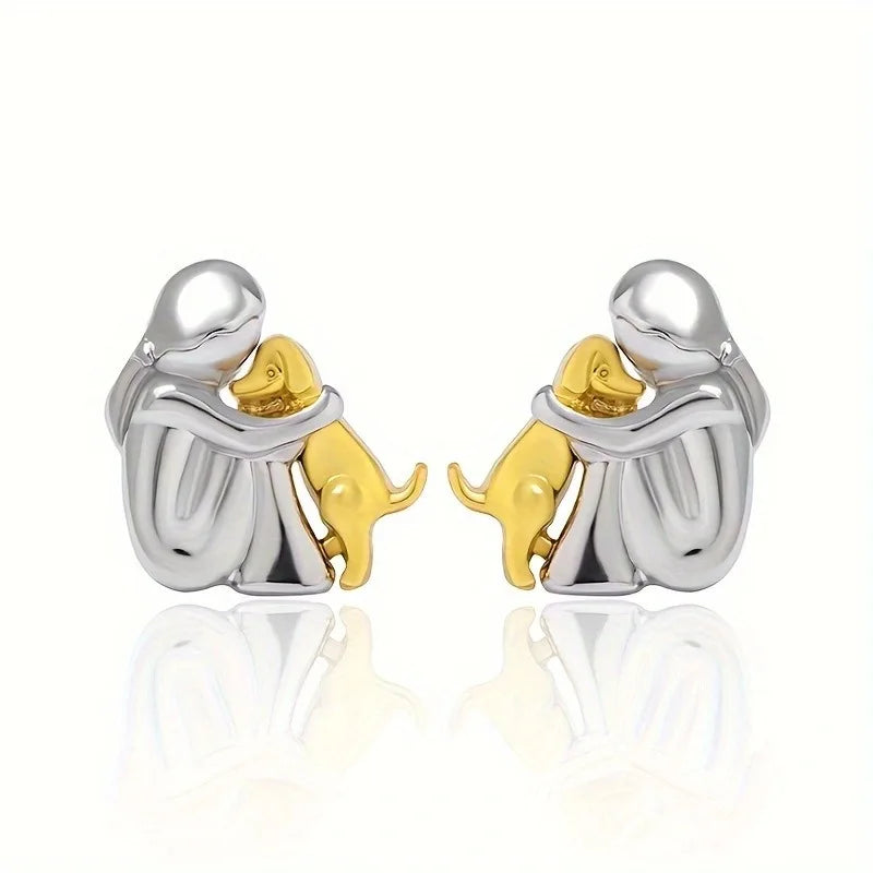 Dog Embrace Earrings, view 3