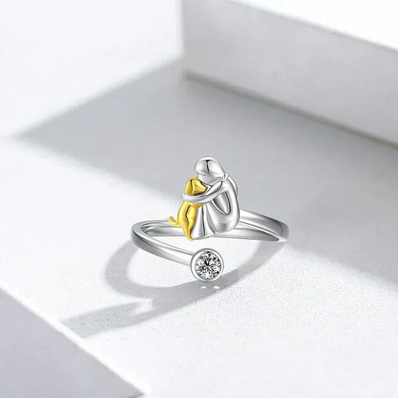 Dog Embrace Ring, view 3