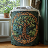 Tree of Life Collection quilted laundry basket – product image 6