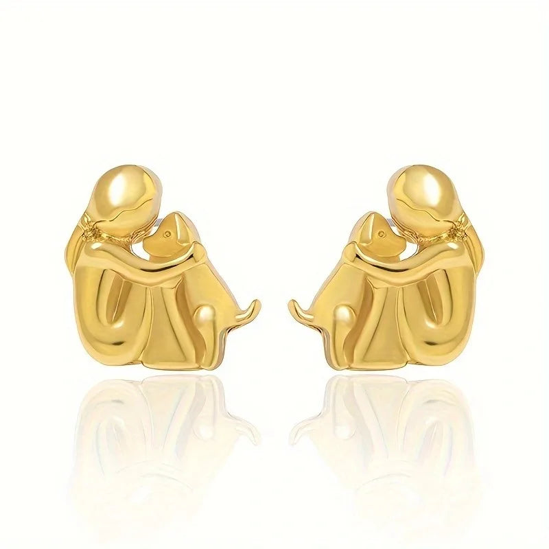 Dog Embrace Earrings, view 8