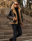 Sherpa-Lined Faux Leather Aviator Winter Jacket