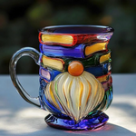 Handcrafted 3D Gnomes and Books Mug