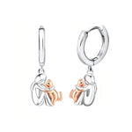 Cat Embrace Hoop Earrings, view 3