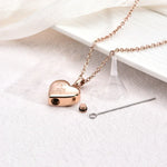 Paw Heart Memorial Necklace with Stainless Steel Urn Pendant, view 5