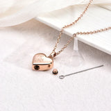 Paw Heart Memorial Necklace with Stainless Steel Urn Pendant, view 5