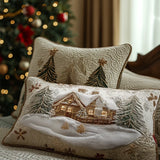 Quilted Pillowcase | Snowlit Cabin