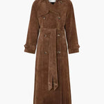 Olivia - Classic Suede Trench Coat
