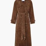 Olivia - Classic Suede Trench Coat