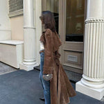 Olivia - Classic Suede Trench Coat