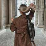 Olivia - Classic Suede Trench Coat