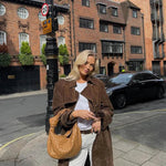 Olivia - Classic Suede Trench Coat