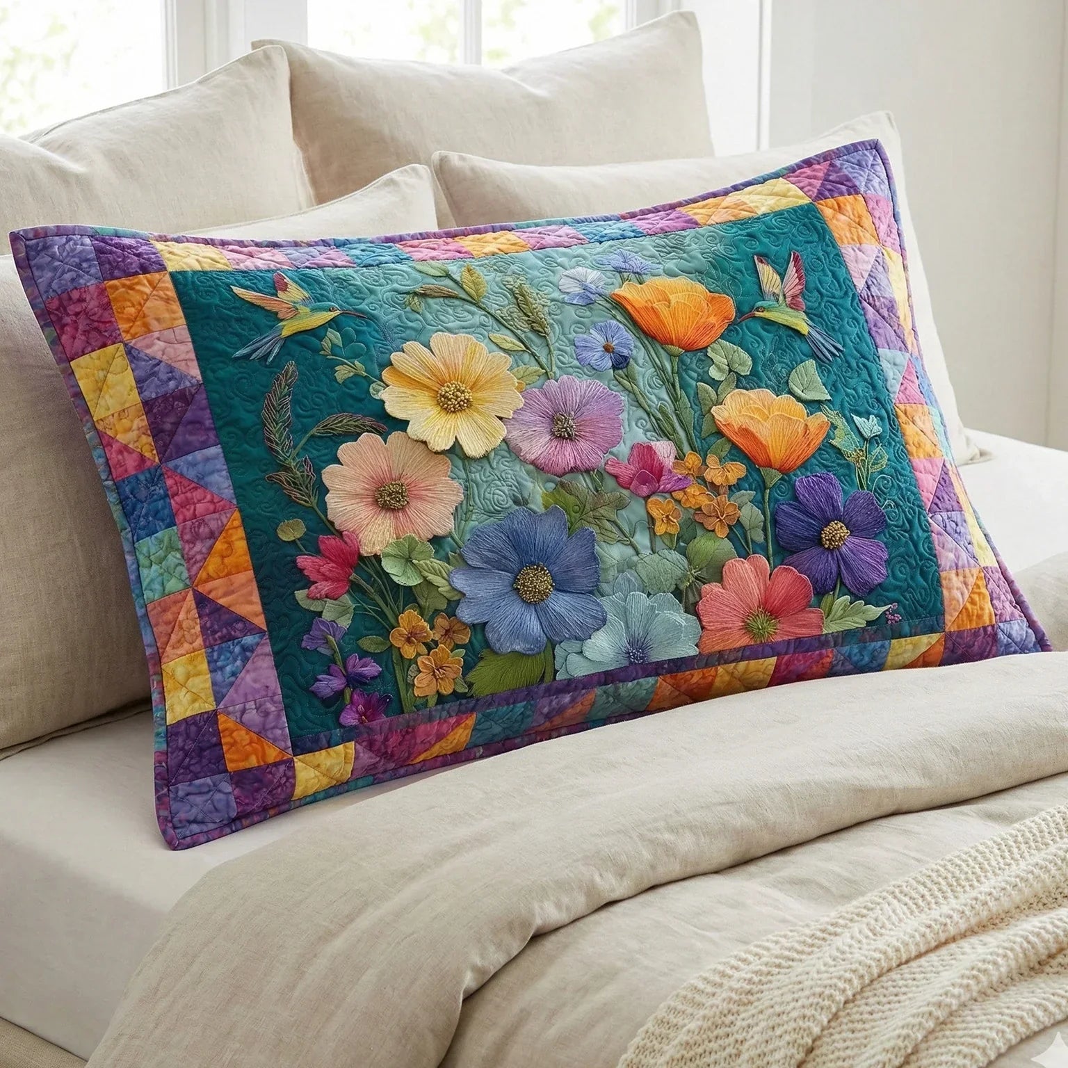 Quilted Pillowcase | Soft Petal Dream