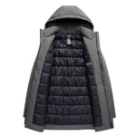 Men's Water-Resistant Hooded Winter Jacket, Slim Fit