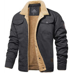 Men's Ribbed Trim Winter Coat