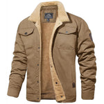 Men's Ribbed Trim Winter Coat