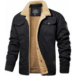 Men's Ribbed Trim Winter Coat