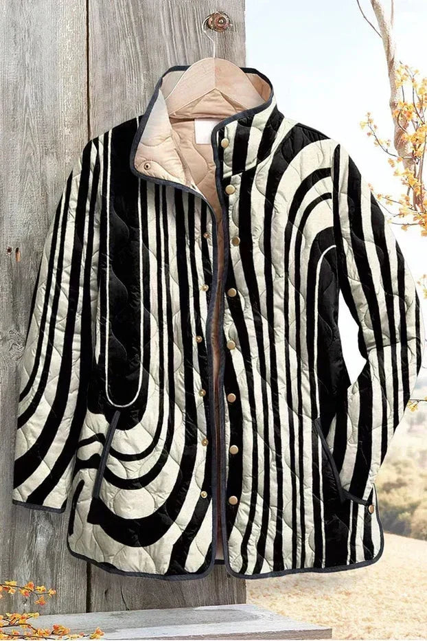 Quilted Jacket in Zebra Pattern – product image 2
