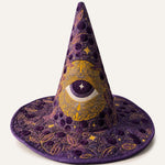 Quilted Witch Hat – Mystical Moon Eye under the Stars – product image 1