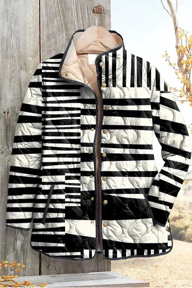 Padded Jacket in Stripe Mix – product image 2