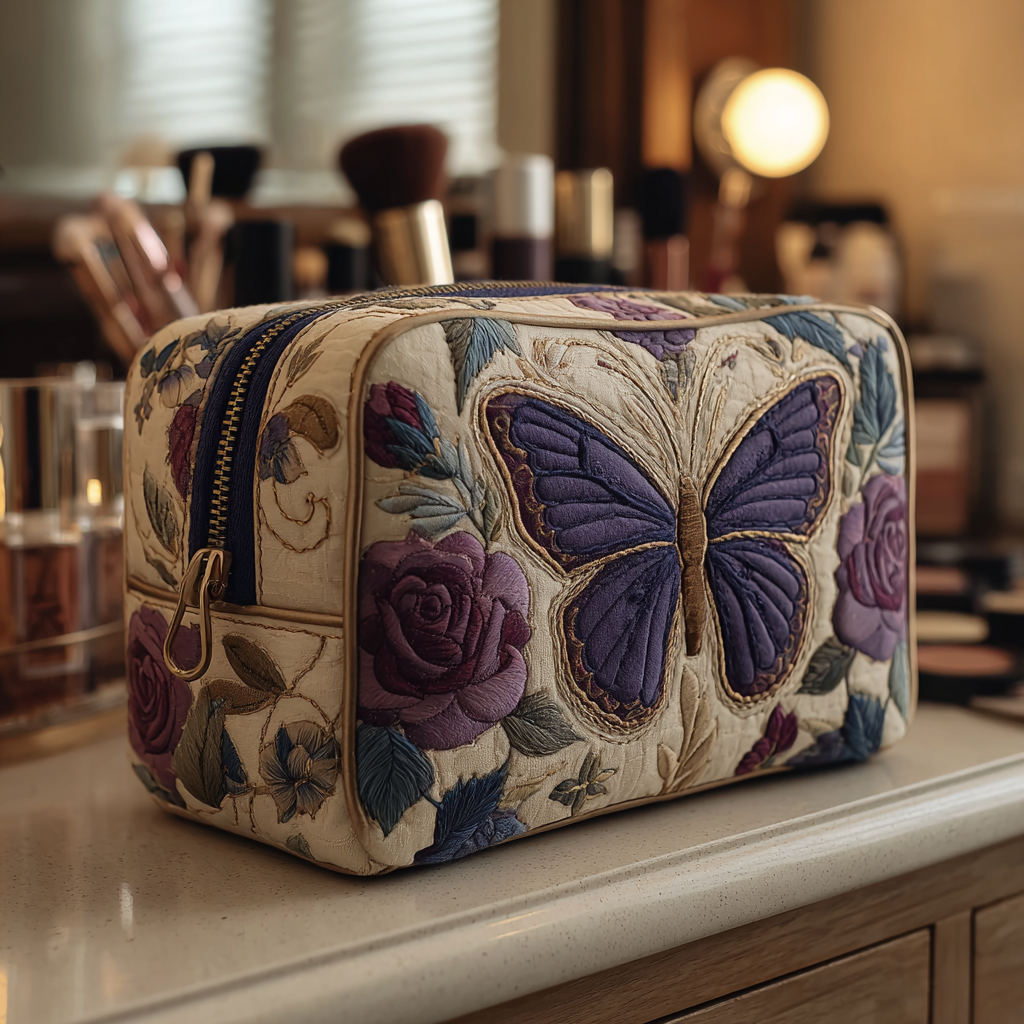 Butterfly Blossom Makeup Bag