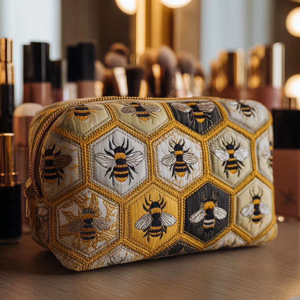 Bee Garden Makeup Bag