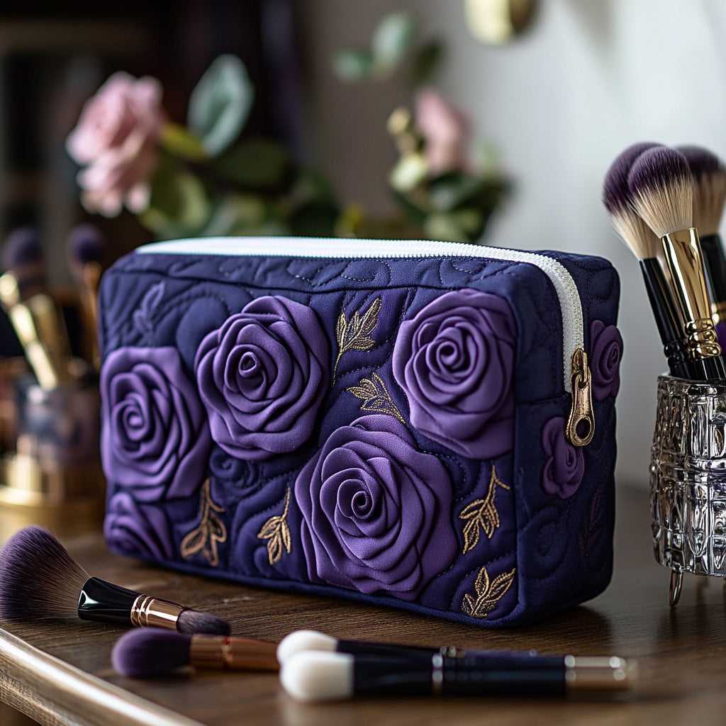 Amethyst Bloom Makeup Bag