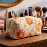 Daisy Charm Makeup Bag