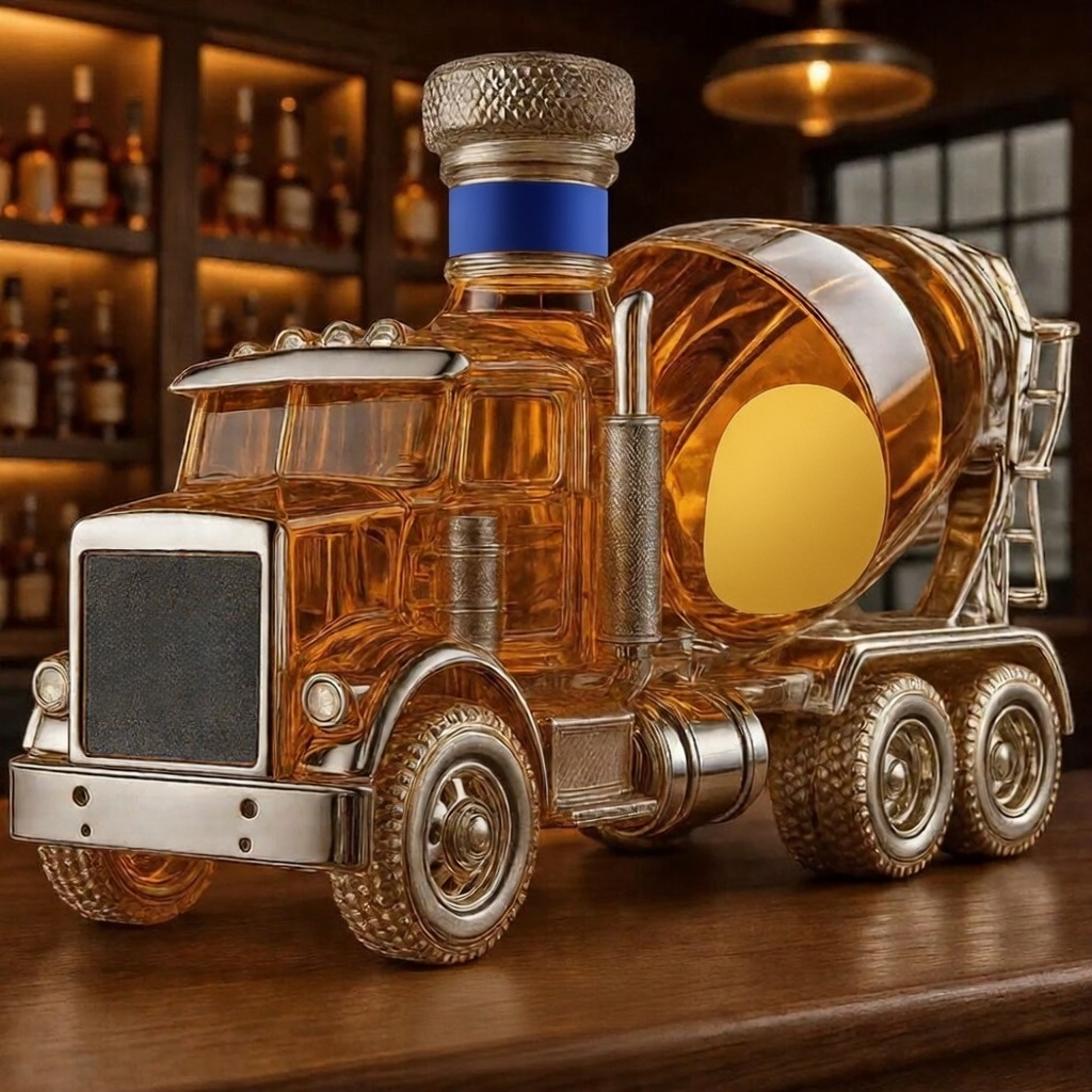 Concrete Mixer Whisky Decanter