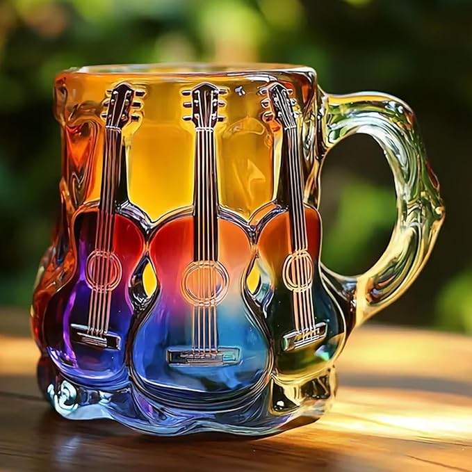 Artistic 3D Guitar Mug