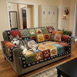 Quilted Sofa Cover | Playful Paws, view 5