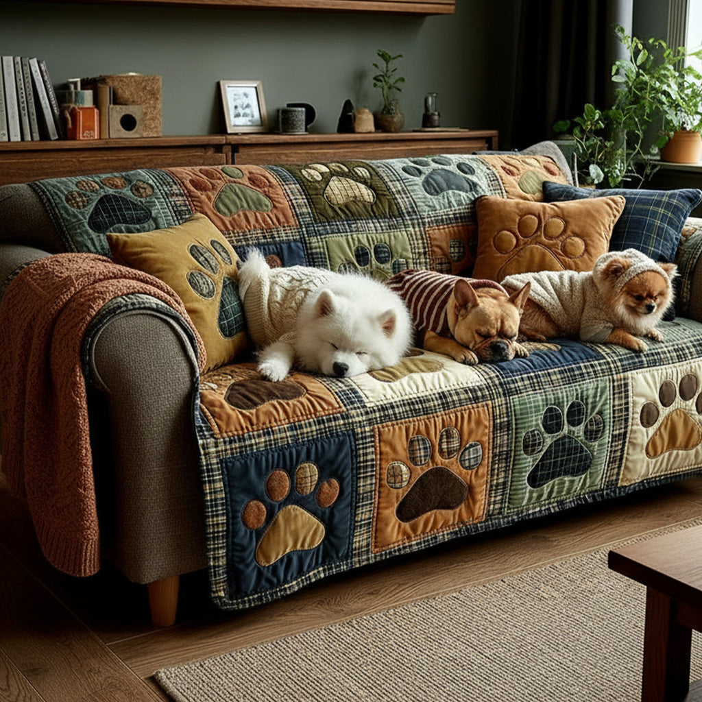 Quilted Sofa Cover | Love and Paws, view 5