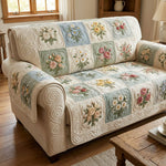 Quilted Sofa Cover | Gentle Garden