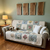 Quilted Sofa Cover | Gentle Garden, view 4
