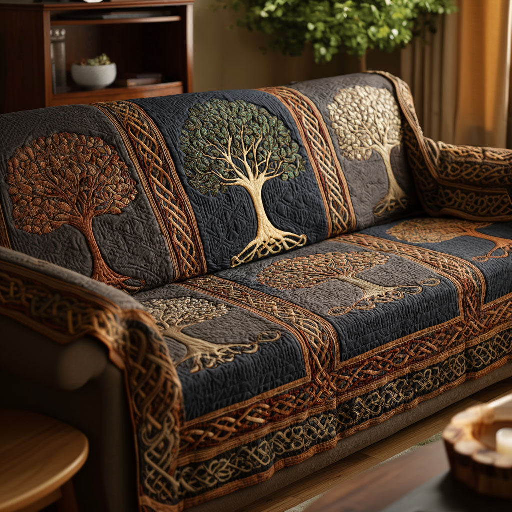 Quilted Sofa Cover | Nature