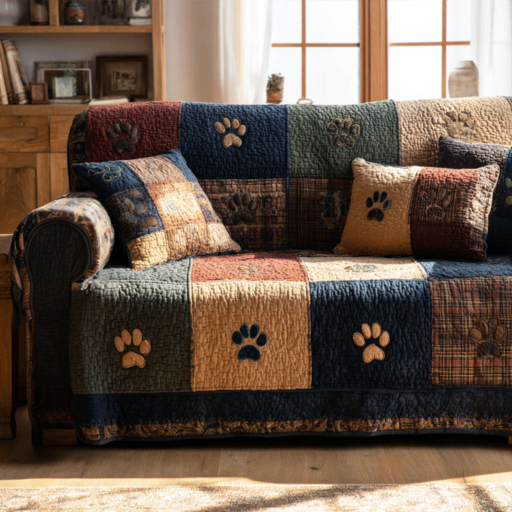 Quilted Sofa Cover | Rustic Pattern NCU0TV874