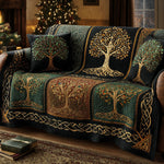 Quilted Sofa Cover | Celestial Tree