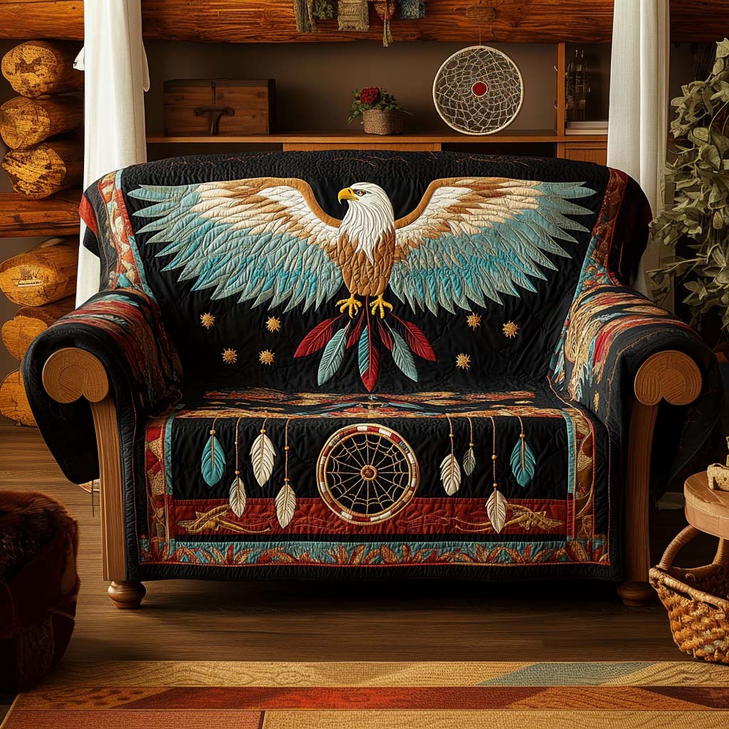 Quilted Sofa Cover | Traditional Collection, view 3