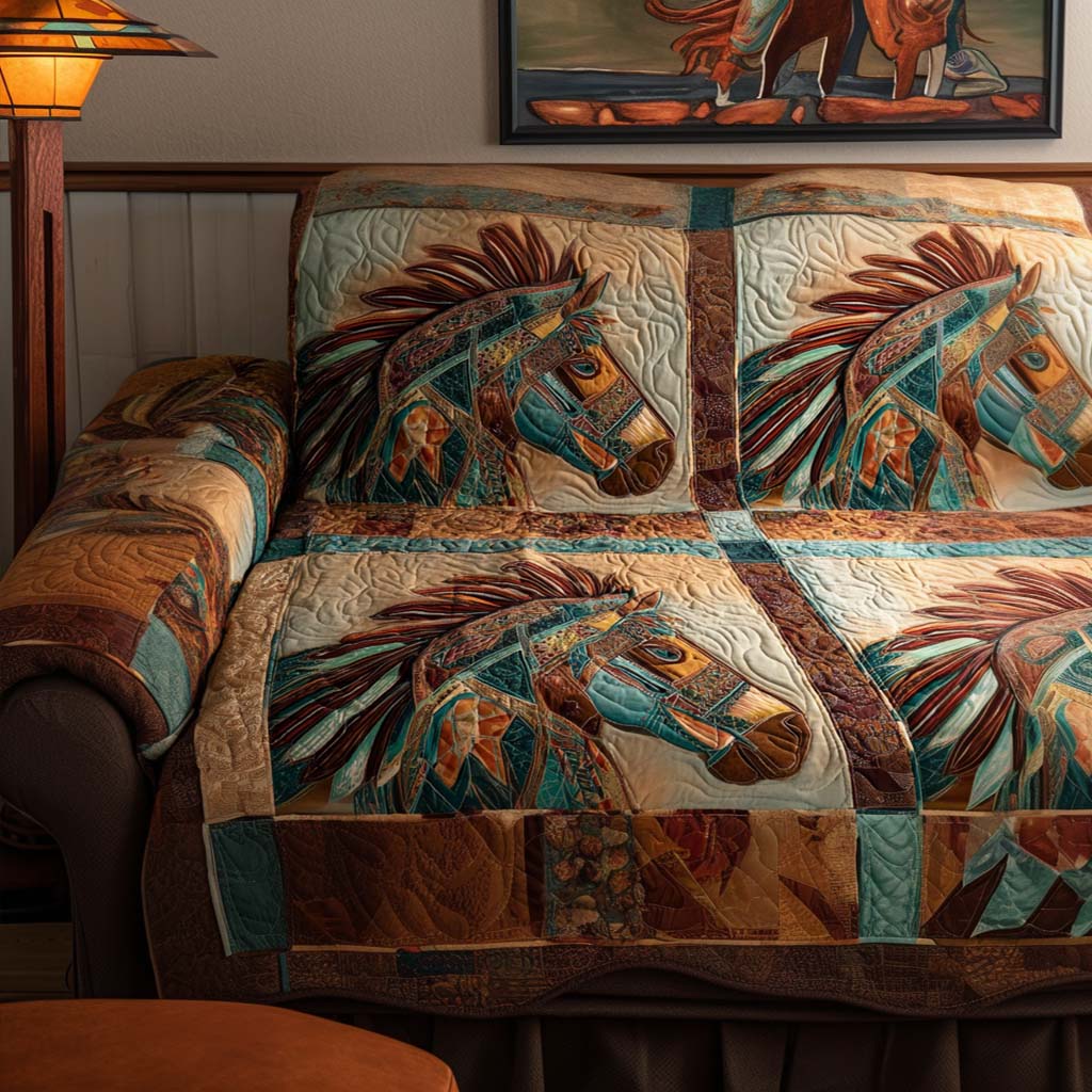 Quilted Sofa Cover | Traditional Collection, view 6