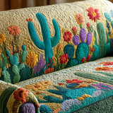 Quilted Sofa Cover | Cactus
