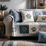 Quilted Sofa Cover | Paw Print Collection