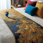Peacock Bed Runner