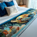 Sea Green Bed Runner