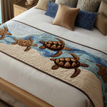Water Motif Bed Runner