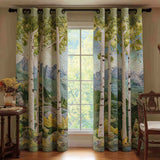Quilted Curtains | Wildflowers and Birches